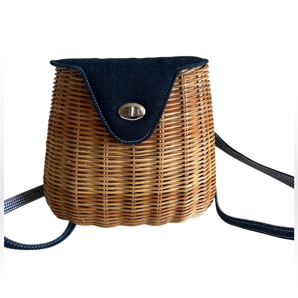 Tommy Hilfiger Tan and Jean Woven Backpack